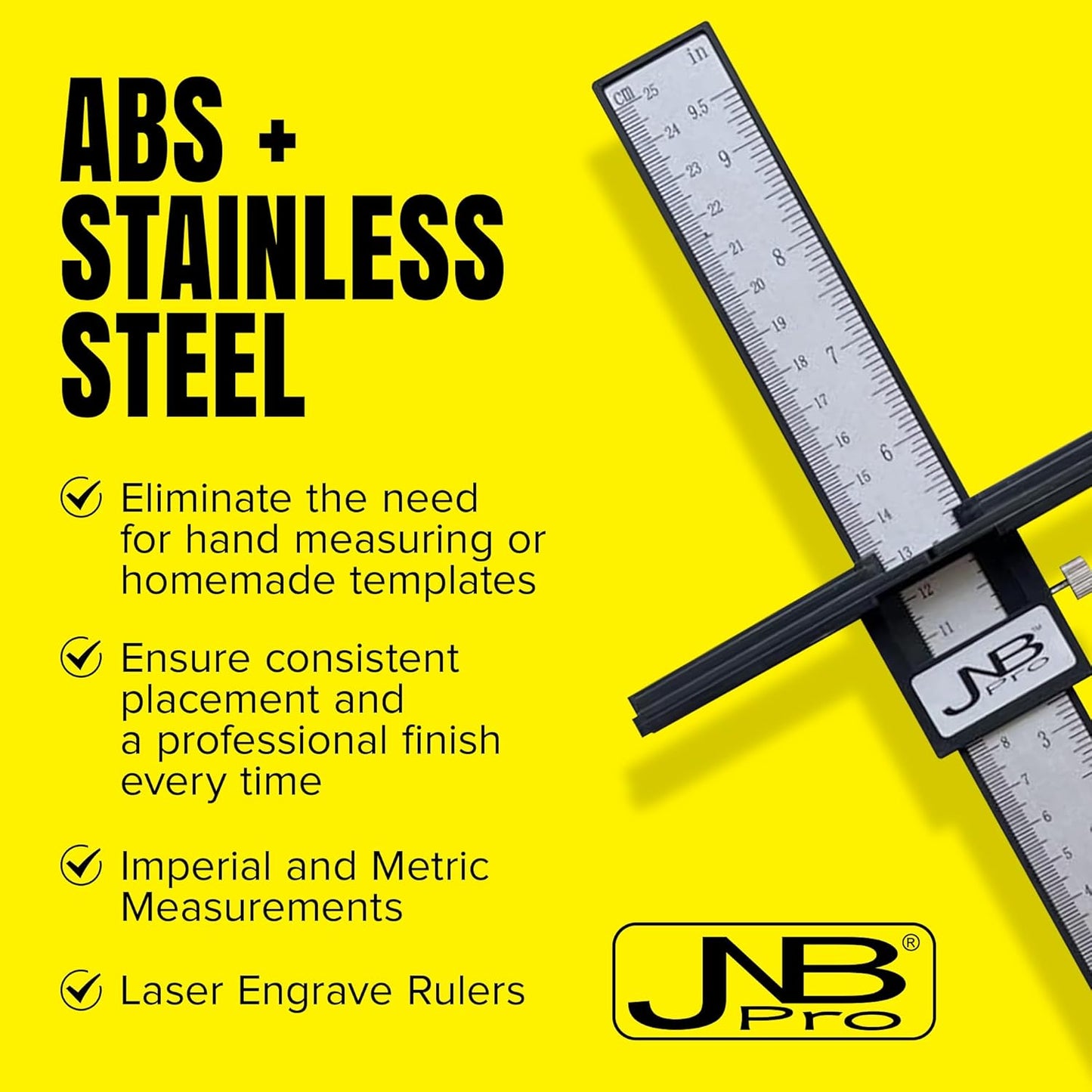 Adjustable Cabinet Hardware Jig ABS & Stainless Steel – Heavy-Duty Drill Guide for Knobs, Pulls & Handles