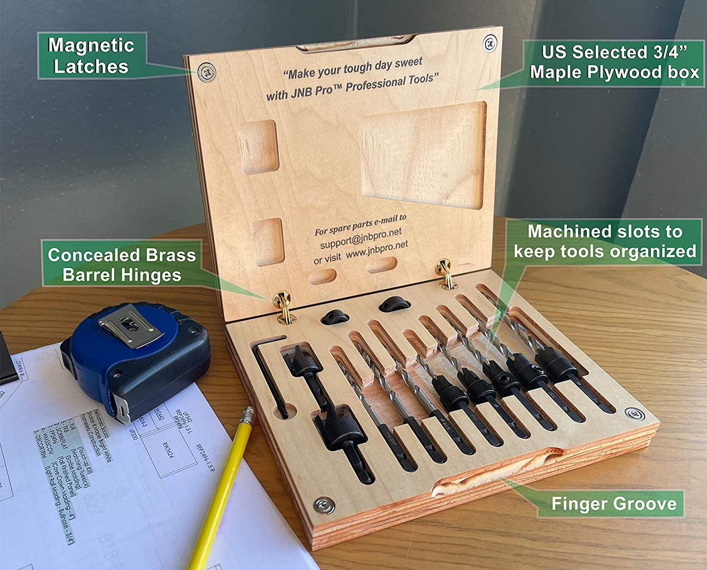 Plybox Special Edition 16-Piece Countersink Drill Bit & Wood Plug Cutter Set