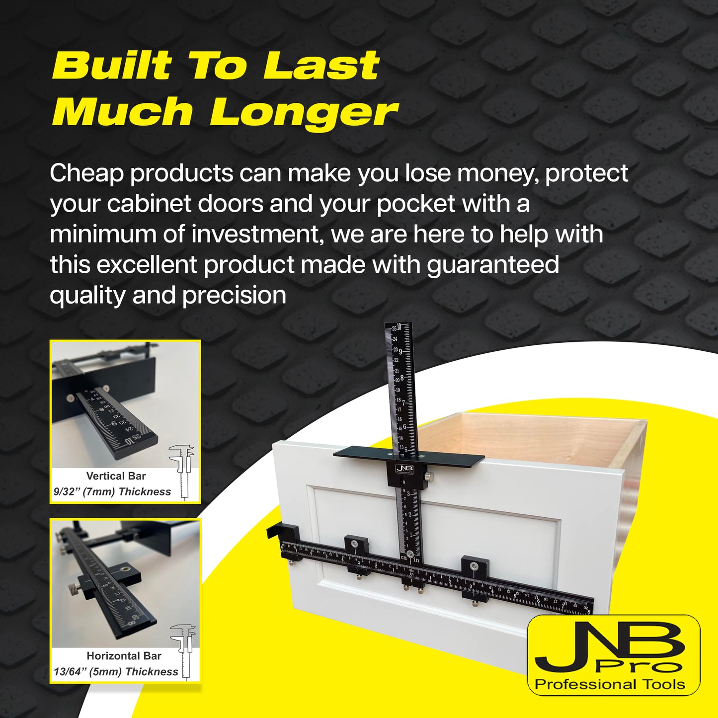 Full Aluminum Cabinet Hardware Jig β Precision Drill Guide for Knobs, Pulls & Handles