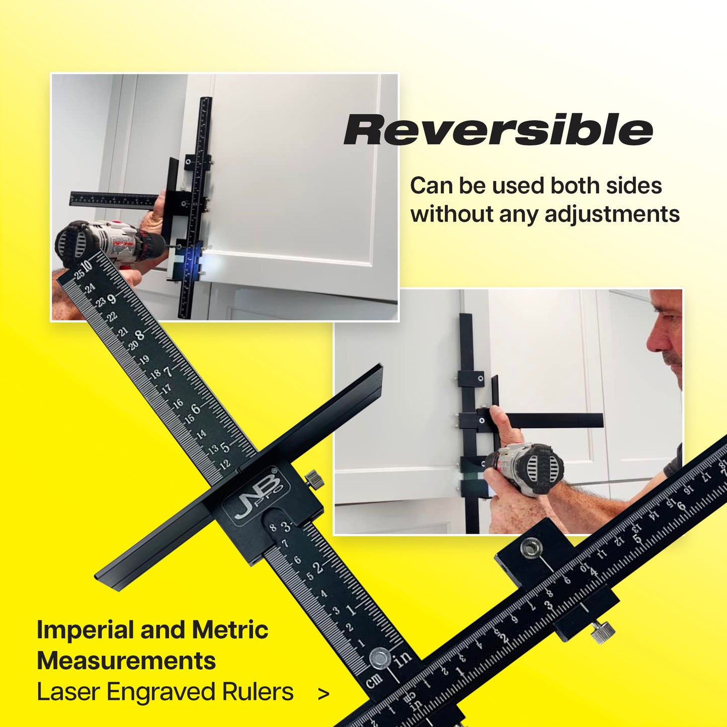 Full Aluminum Cabinet Hardware Jig β Precision Drill Guide for Knobs, Pulls & Handles