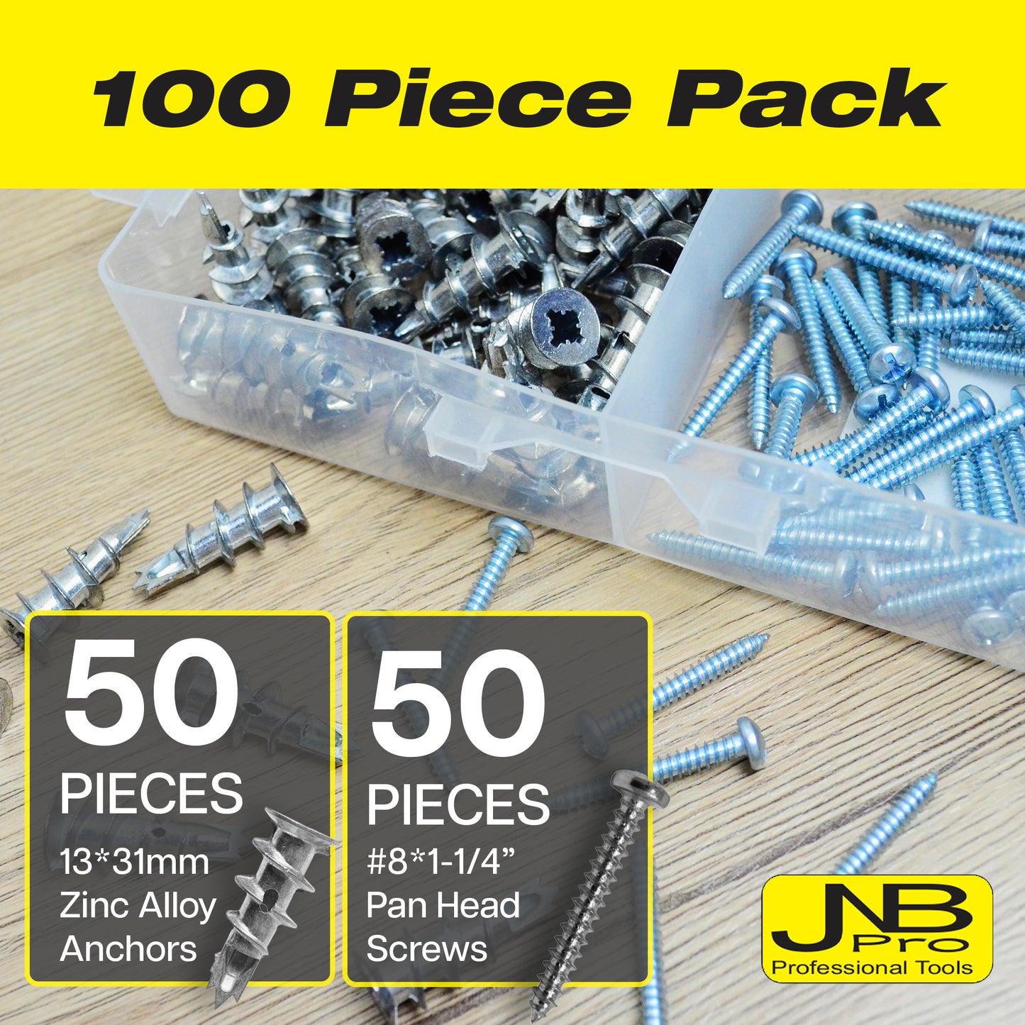 Heavy-Duty Zinc Alloy Anchors – 50 Pc Set