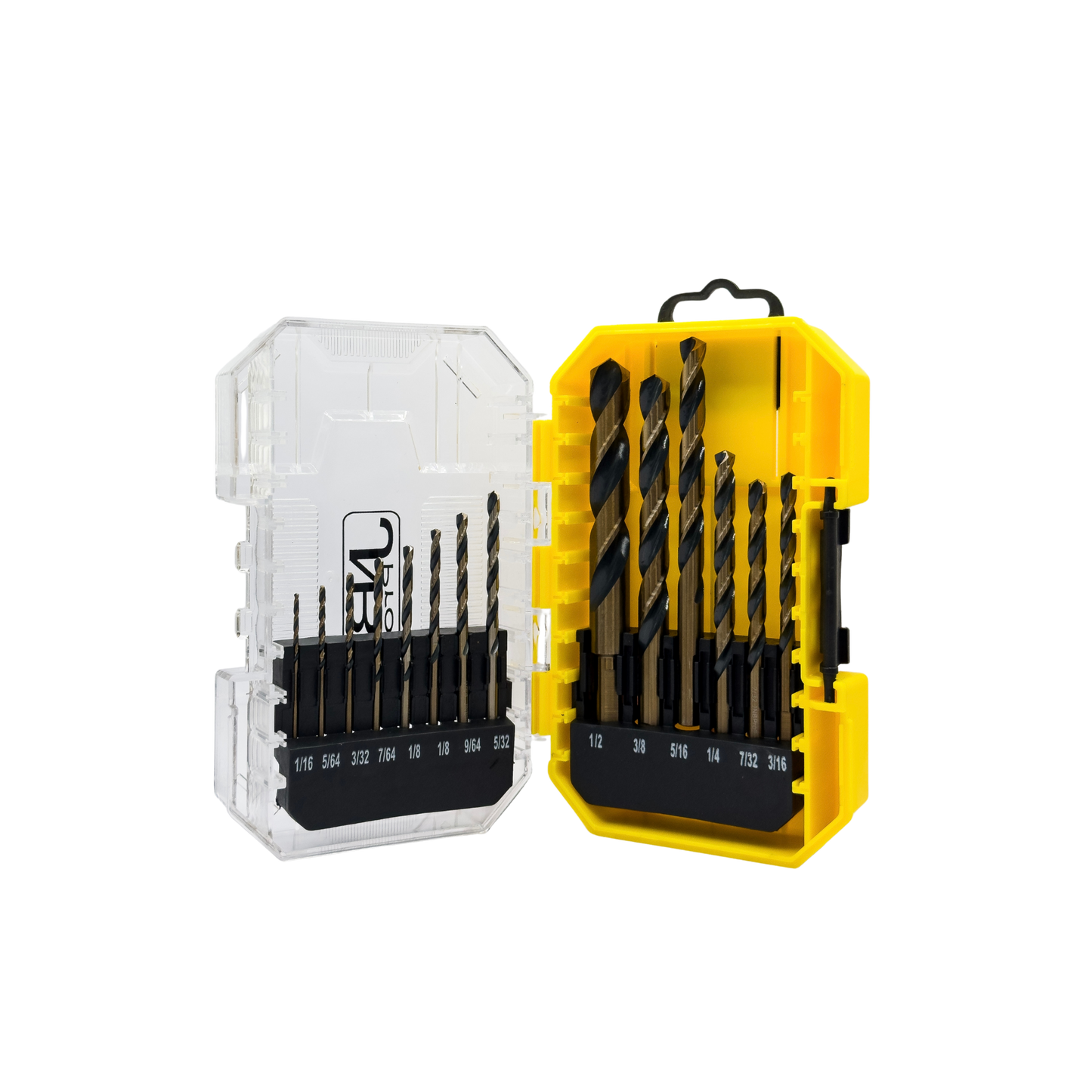 14-Piece High-Speed Steel Drill Bit Set – Black & Gold Finish, 135° Split Point– For Metal & Wood