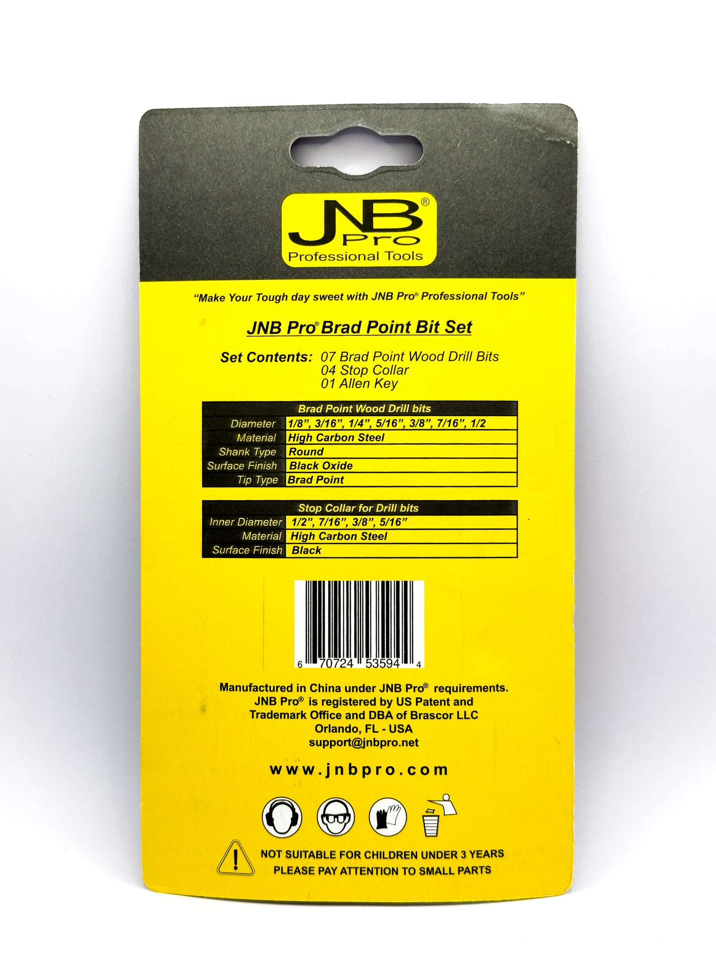 12-Piece Brad Point Drill Bit Set