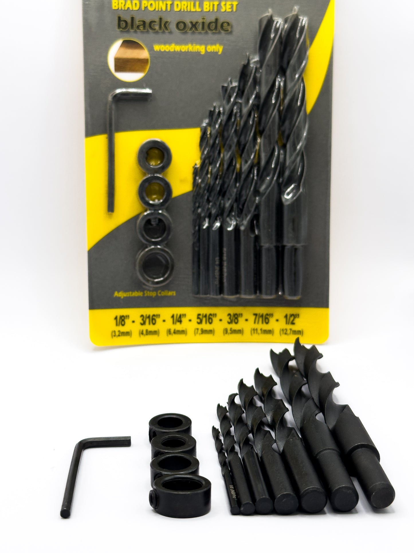 12-Piece Brad Point Drill Bit Set