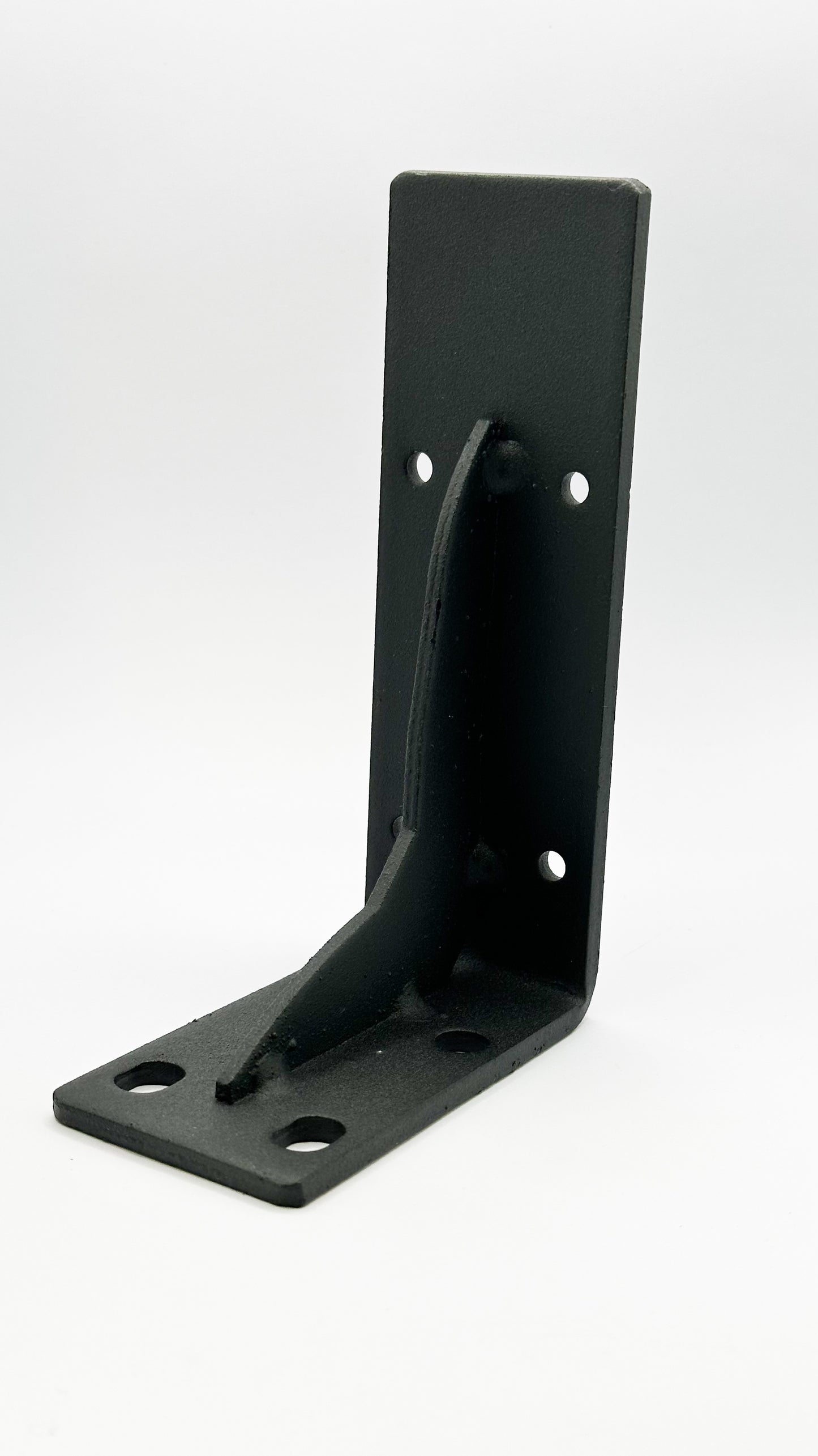 Wall Heavy-Duty 'L' Bracket Floating Shelf Supports – Black Iron, Powder-Coated