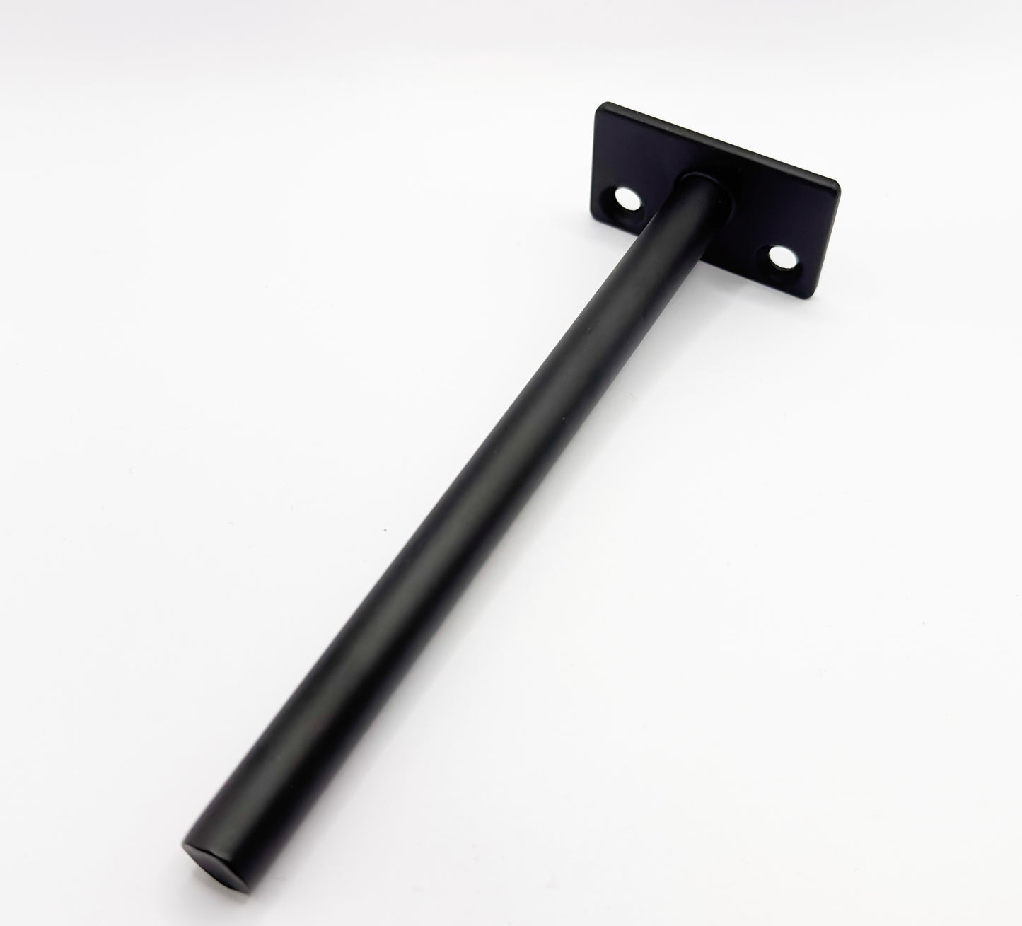 Wall Single Heavy-Duty Floating Shelf Brackets - Black Iron, Powder-Coated