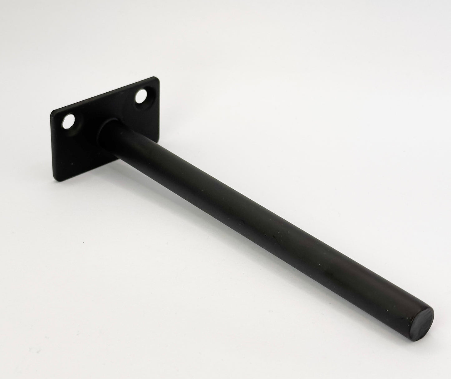 Wall Single Heavy-Duty Floating Shelf Brackets - Black Iron, Powder-Coated