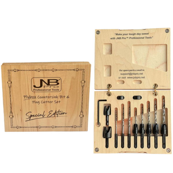 Plybox Special Edition 16-Piece Countersink Drill Bit & Wood Plug Cutter Set