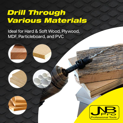 Countersink Drill – 3 Pc Pro Set- #6, #8, #10