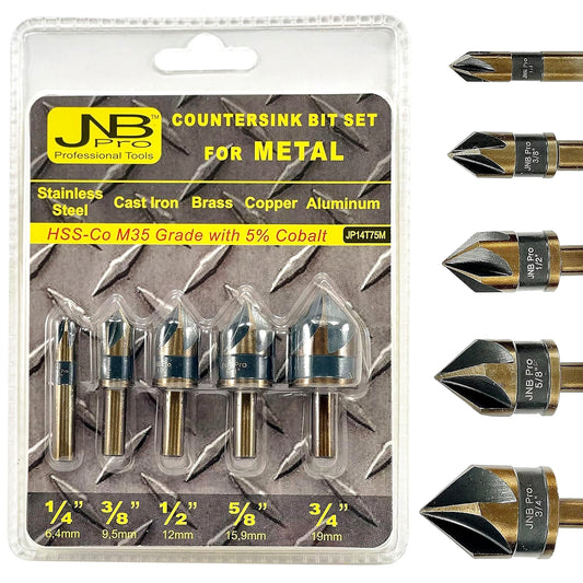 5 Pc Pro Set Countersink For Metal