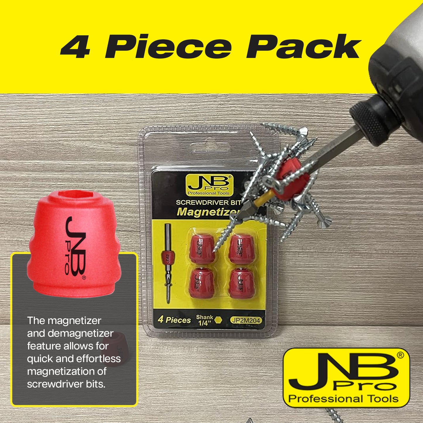 4 Screwdriver Bit Magnetizer