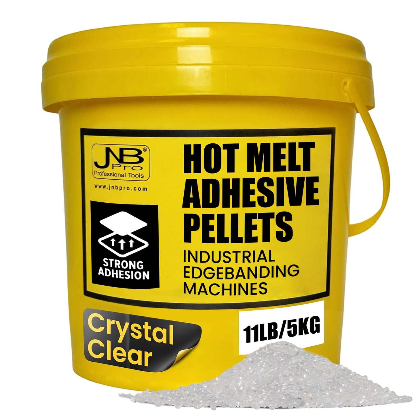 Crystal Clear -  EVA Hotmelt Adhesive Pellets – High-Performance Edgebanding Glue - 5kg Bucket