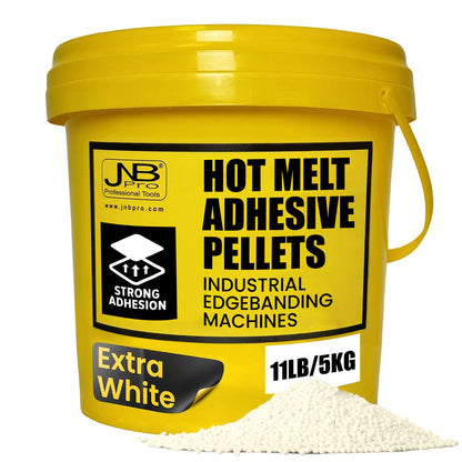 Extra White -  EVA Hotmelt Adhesive Pellets – High-Performance Edgebanding Glue - 5kg Bucket