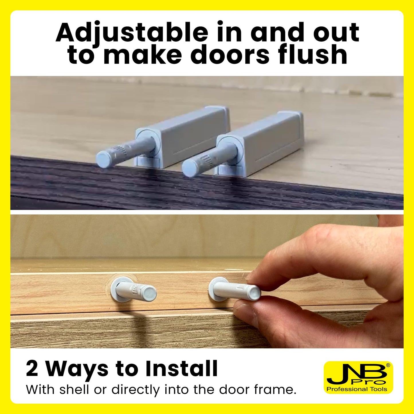 Push-to-Open Tip-On Latch – Adjustable with Rubber Bumper Tip