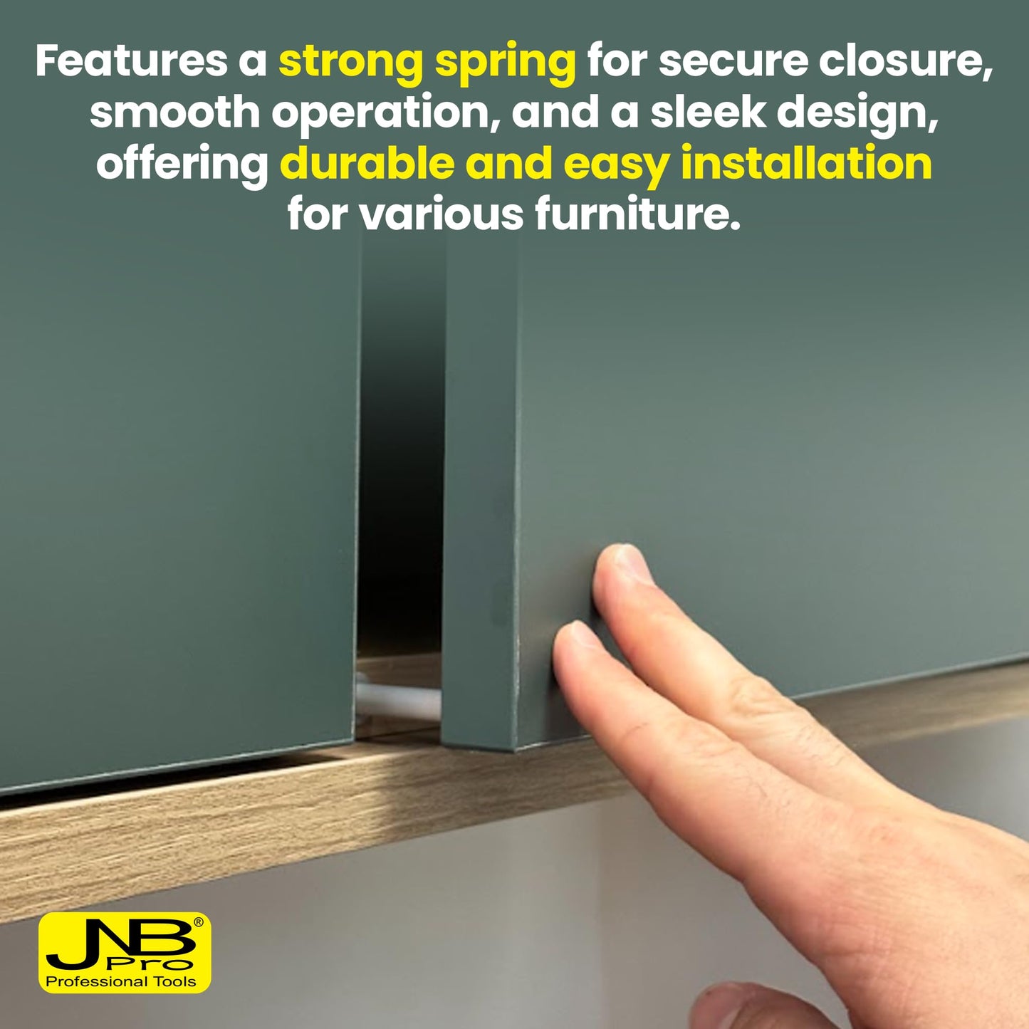 Push-to-Open Tip-On Latch – Adjustable with Rubber Bumper Tip