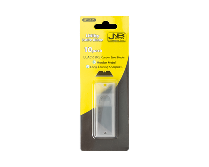 JNBPRO Utility Knife Blades | 10-Pack Box Cutter Replacement Blades | SK5 Black Carbon Steel